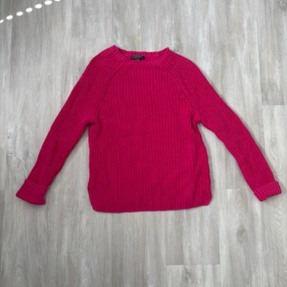 Ralph Lauren Pink Cable Knit Sweater Pink size M 100% cotton - Picture 2 of 5